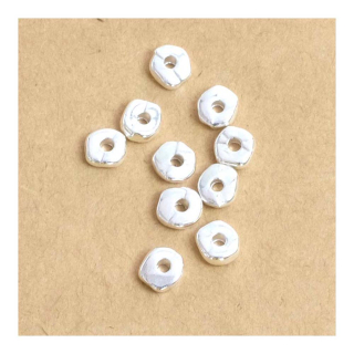 Perle Rondelle Irrégulière ø 2 x 5 mm Métal 10 pcs - Perles Corner - Rougier et Plé