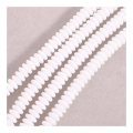 Perles de Bohème Donuts 6 x 2 mm Blanc sur Fil 12 cm - Perles Corner - Rougier et Plé