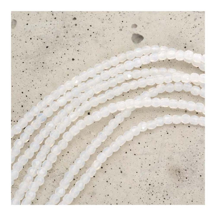 Perles de Bohème Rondes Facettées ø 2 mm sur Fil 12 cm - Perles Corner - Rougier et Plé
