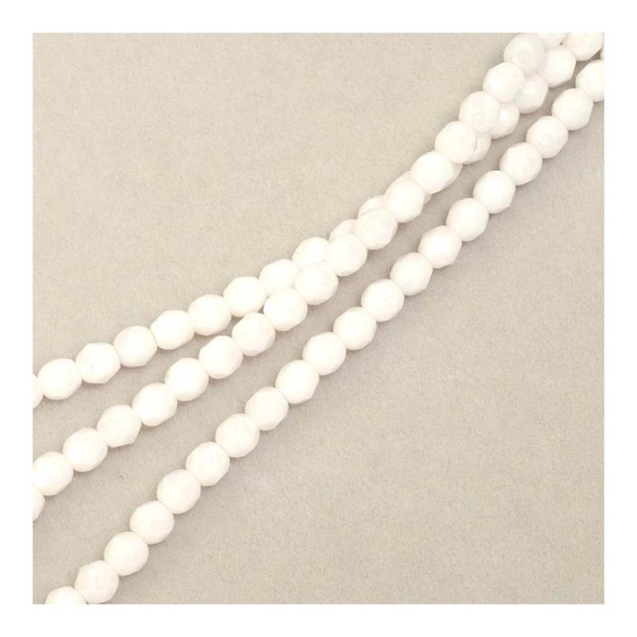 Perles de Bohème Rondes Facettées ø 4 mm sur Fil 12 cm - Perles Corner - Rougier et Plé