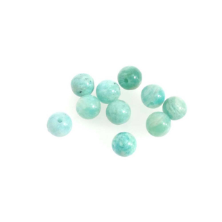 Pierre Ronde en Pierre Naturelle 6 mm 10 pcs - Perles Corner - Rougier et Plé
