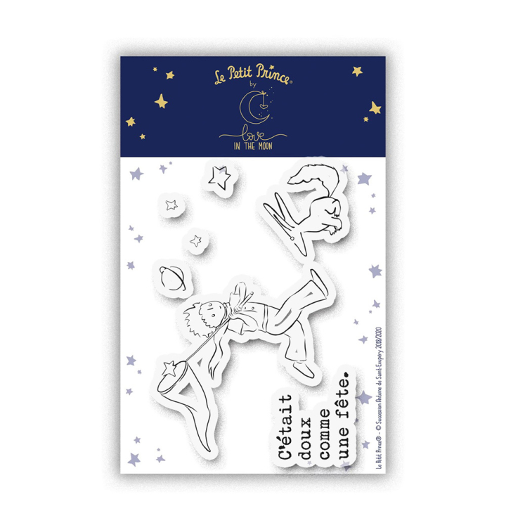 Tampons transparents Le Petit Prince® Doux comme une fête - Love in the moon - Rougier et Plé