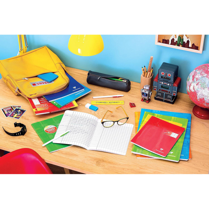 Cahier 17 x 22 cm 96 p Grands carreaux Spécial Déficients visuels - Clairefontaine - Rougier et Plé
