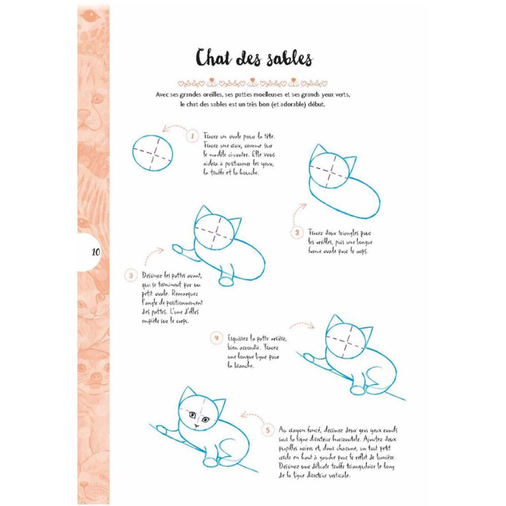 Livre 10 Étapes pour dessiner des animaux adorables - Éditions Vigot - Rougier et Plé