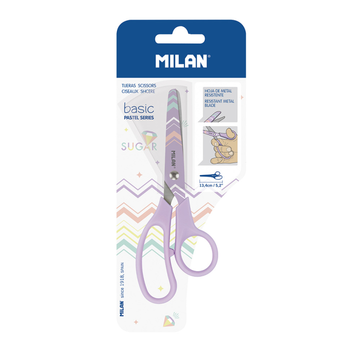 Ciseaux 13,4 cm Sugar Pastel Lilas - MILAN - Rougier et Plé