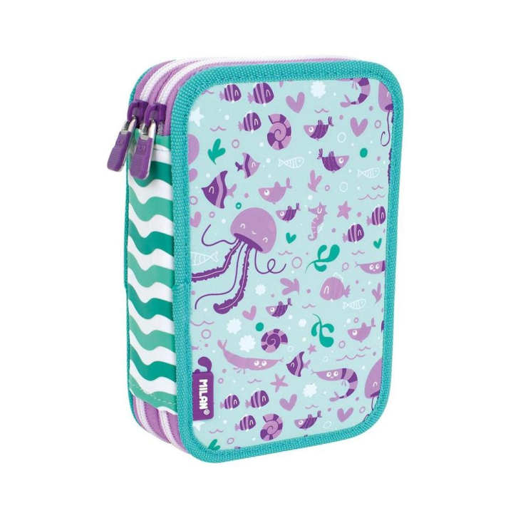 Plumier 2 compartiments avec contenu Sea - MILAN - Rougier et Plé
