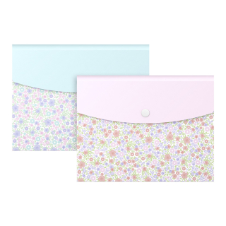 Chemise pochette B6 13,5 x 18,5 cm Floral Pastel - Oxford - Rougier et Plé