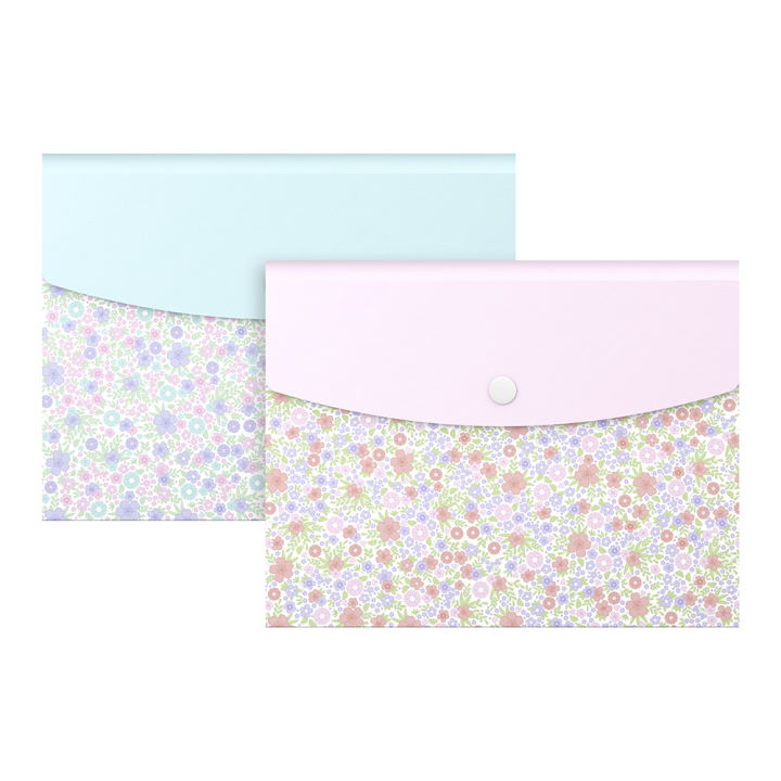 Chemise pochette B6 13,5 x 18,5 cm Floral Pastel - Oxford - Rougier et Plé