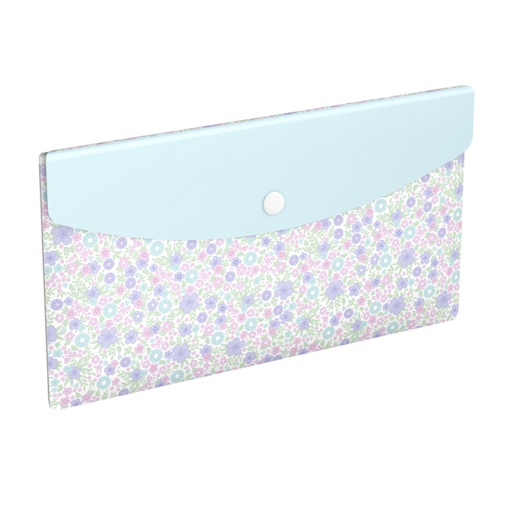 Chemise pochette DL 12 x 22 cm Floral Pastel - Oxford - Rougier et Plé
