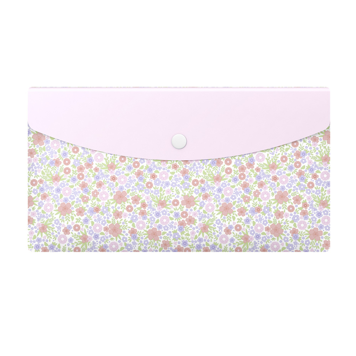Chemise pochette DL 12 x 22 cm Floral Pastel - Oxford - Rougier et Plé