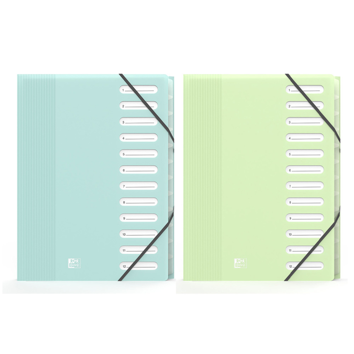 Trieur A4 12 positions School Life Pastel - Oxford - Rougier et Plé