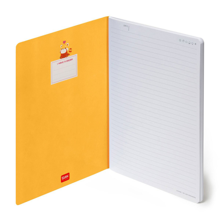 Cahier Large Ligné 18,5 x 24,8 cm Red Panda - Legami - Rougier et Plé