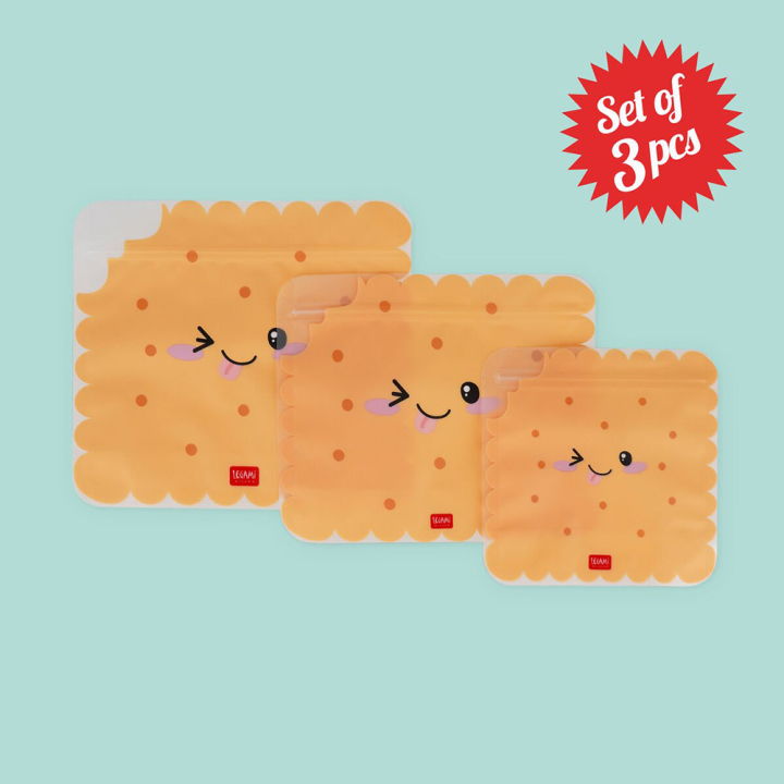 Pochette à Goûter 3 pcs Snack bags Cookie - Legami - Rougier et Plé