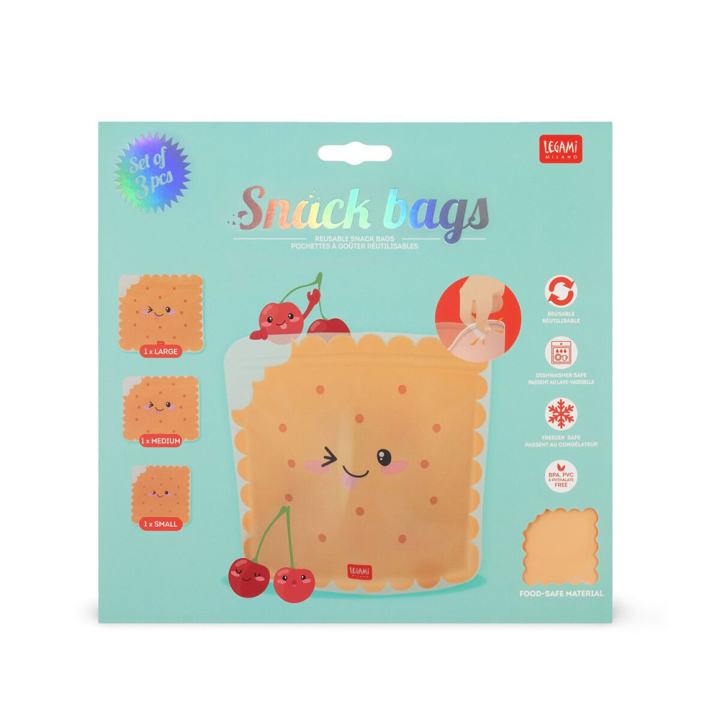 Pochette à Goûter 3 pcs Snack bags Cookie - Legami - Rougier et Plé