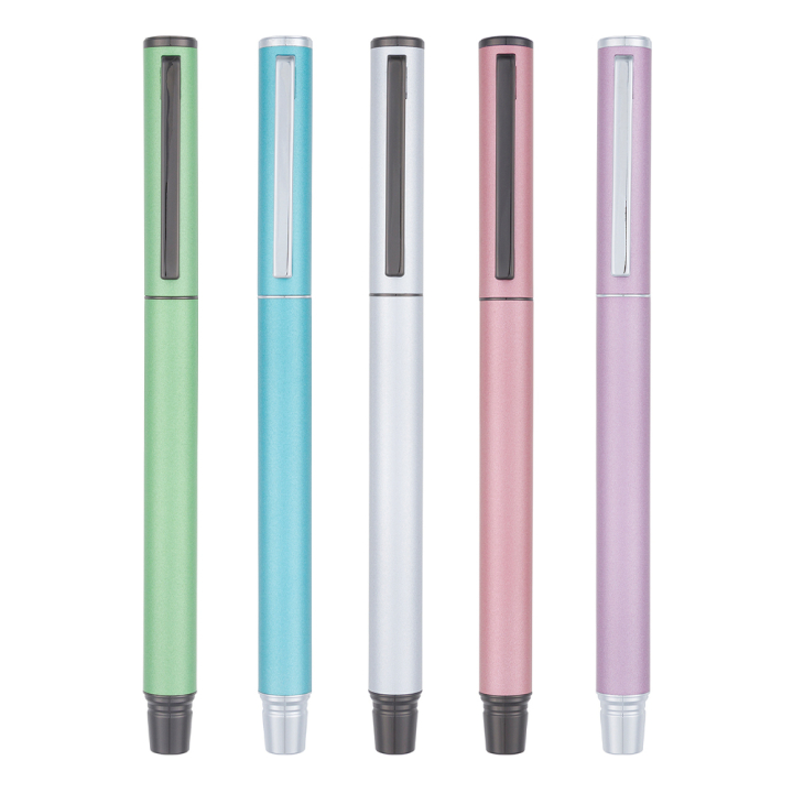 Stylo Roller à cartouche 5 Décors Métallique - Editions Oberthur - Rougier et Plé