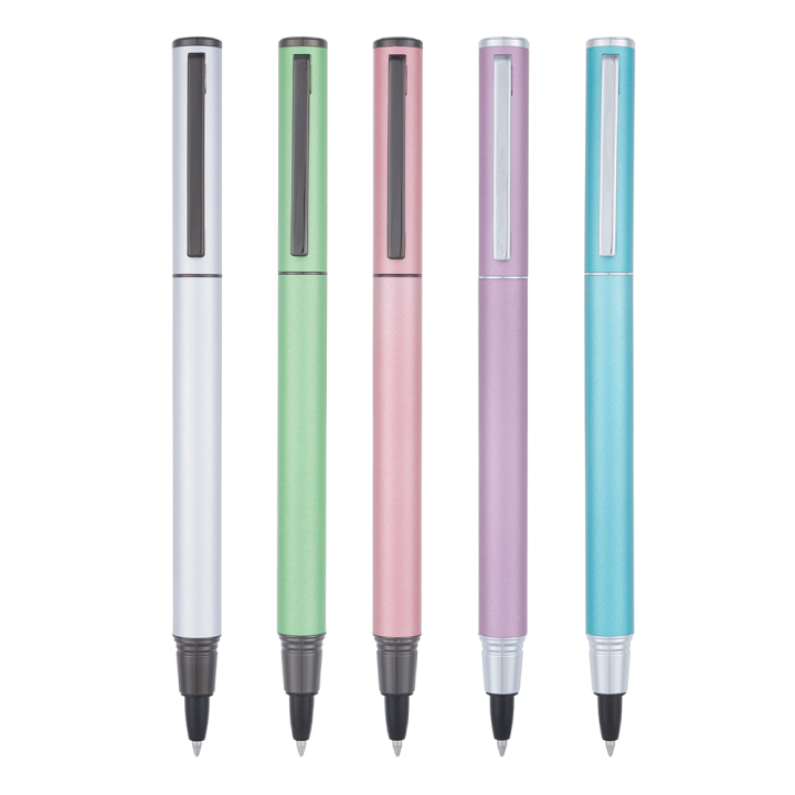 Stylo Roller à cartouche 5 Décors Métallique - Editions Oberthur - Rougier et Plé