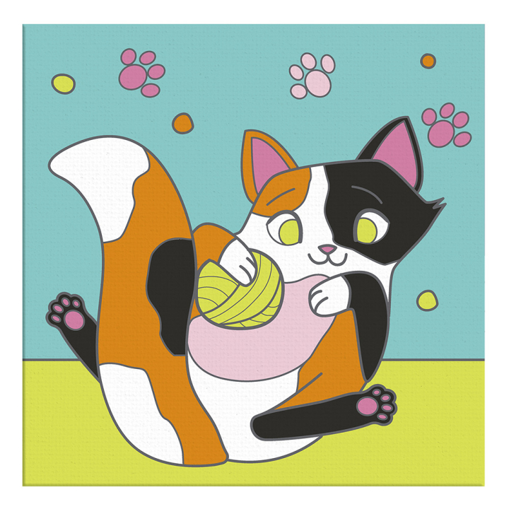 Kit Peinture Graffy Paint 20 x 20 cm Chat - Avenue Mandarine - Rougier et Plé