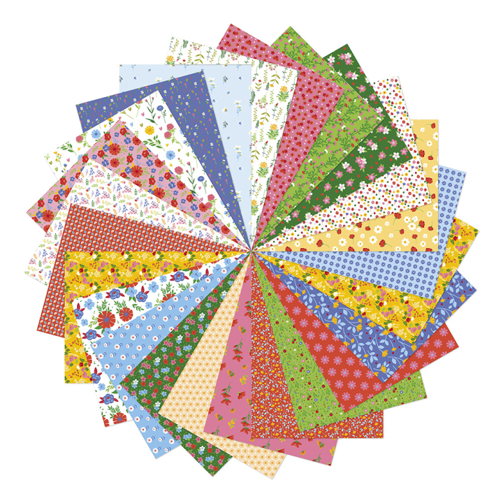 Papier Scrapbooking 21 x 29,7 cm Paper Pack Flowers - Avenue Mandarine - Rougier et Plé