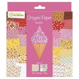 Papier Origami 20 x 20 cm Sweets - Avenue Mandarine - Rougier et Plé