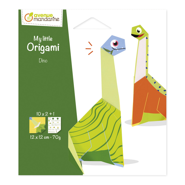 Set My little Origami 12 x 12 cm Dinosaure - Avenue Mandarine - Rougier et Plé