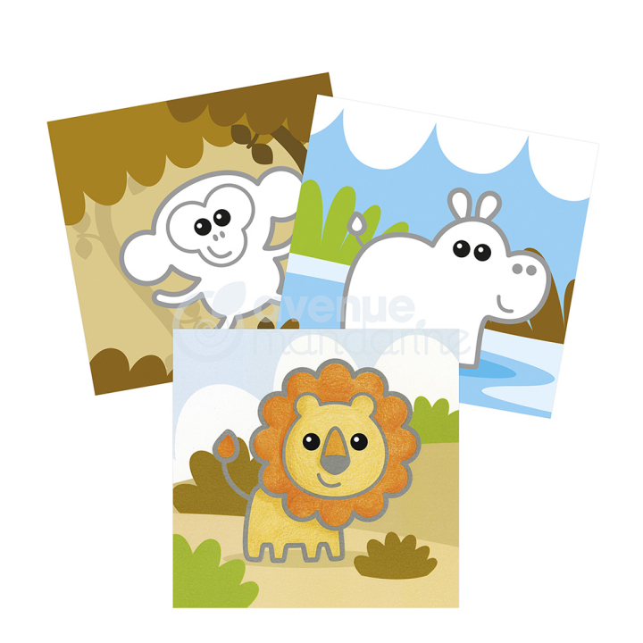 Coloriage Graffy Easy Animaux sauvages - Avenue Mandarine - Rougier et Plé