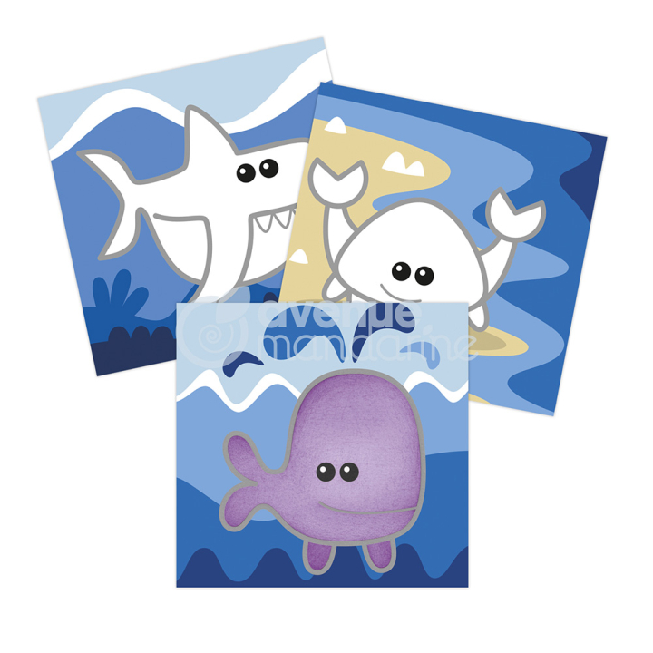 Coloriage Graffy Easy Animaux marins - Avenue Mandarine - Rougier et Plé