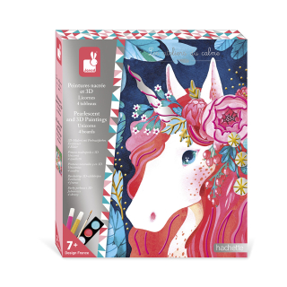 Kit créatif Peinture nacrée et 3D Licornes - Janod - Rougier et Plé