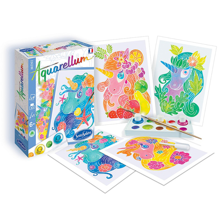Aquarellum mini Licornes - Sentosphère - Rougier et Plé