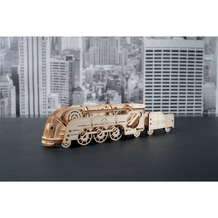Maquette mécanique en bois Mini Locomotive - UGEARS - Rougier et Plé