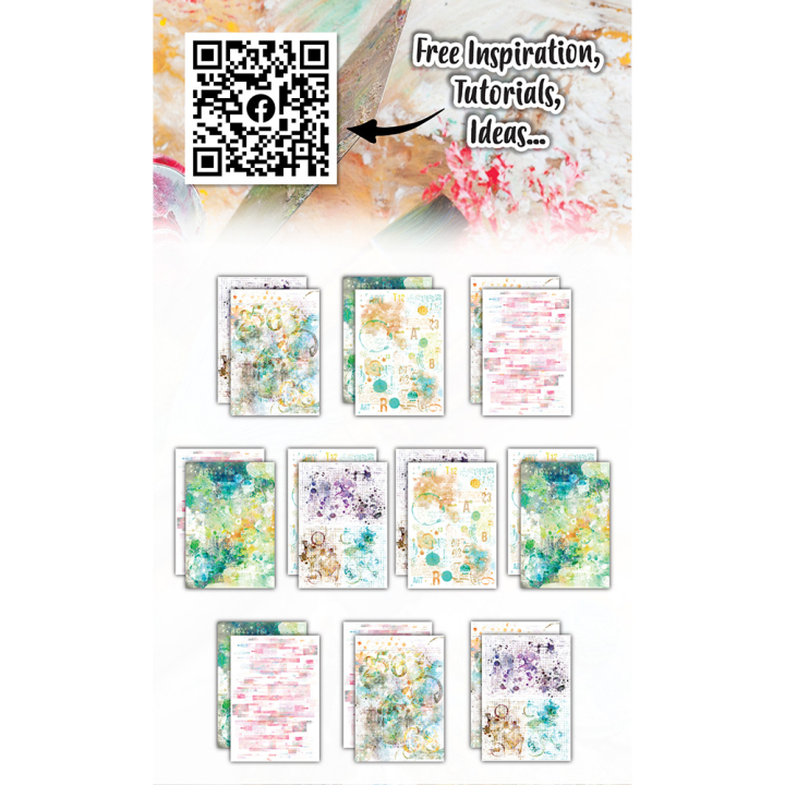 Papier imprimé 10,5 x 14,8 cm N°7 Papyrus Vert - AALL & CREATE - Rougier et Plé