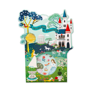 Kit Poster & Stickers repositionnables 21 x 29,7 cm Princesse - Cartesdart - Rougier et Plé