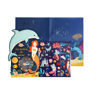 Kit Poster & Stickers repositionnables 21 x 29,7 cm Sirène - Cartesdart - Rougier et Plé