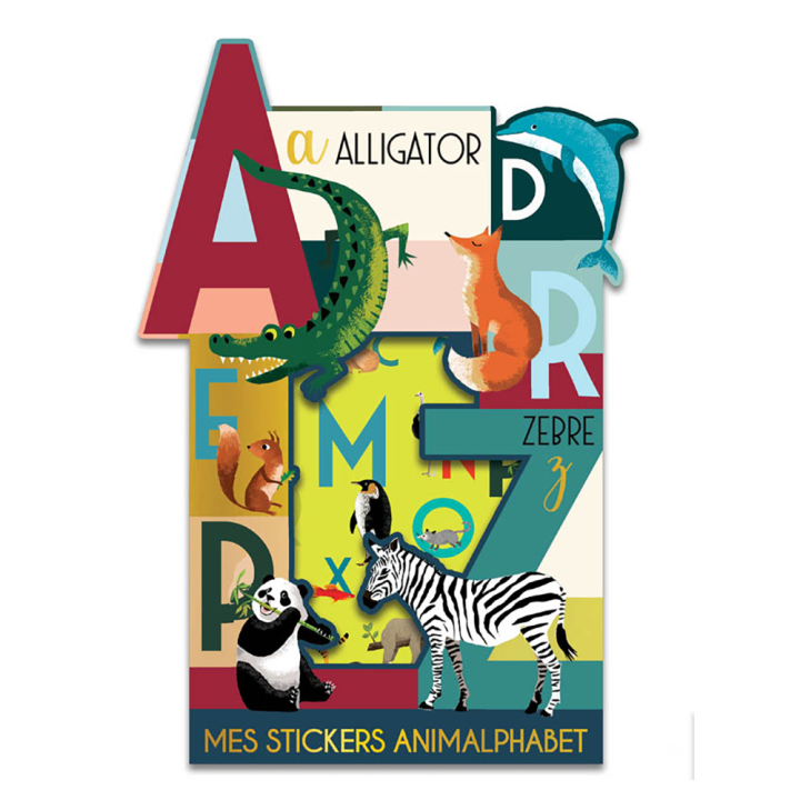 Kit Poster & Stickers repositionnables 21 x 29,7 cm Animalphabet - Cartesdart - Rougier et Plé