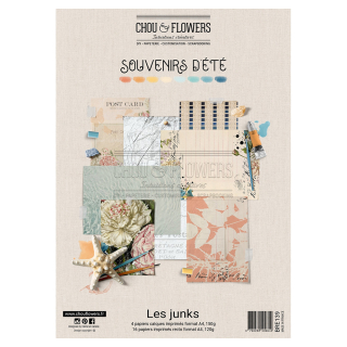 Set de papiers 21 x 29,7 cm Souvenirs d'été Les junks - Chou & Flowers - Rougier et Plé