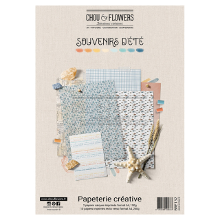 Set de papeterie créative 21 x 29,7 cm Souvenirs d'été - Chou & Flowers - Rougier et Plé