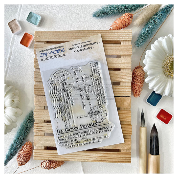 Tampons transparents Texte Bretagne - Chou & Flowers - Rougier et Plé