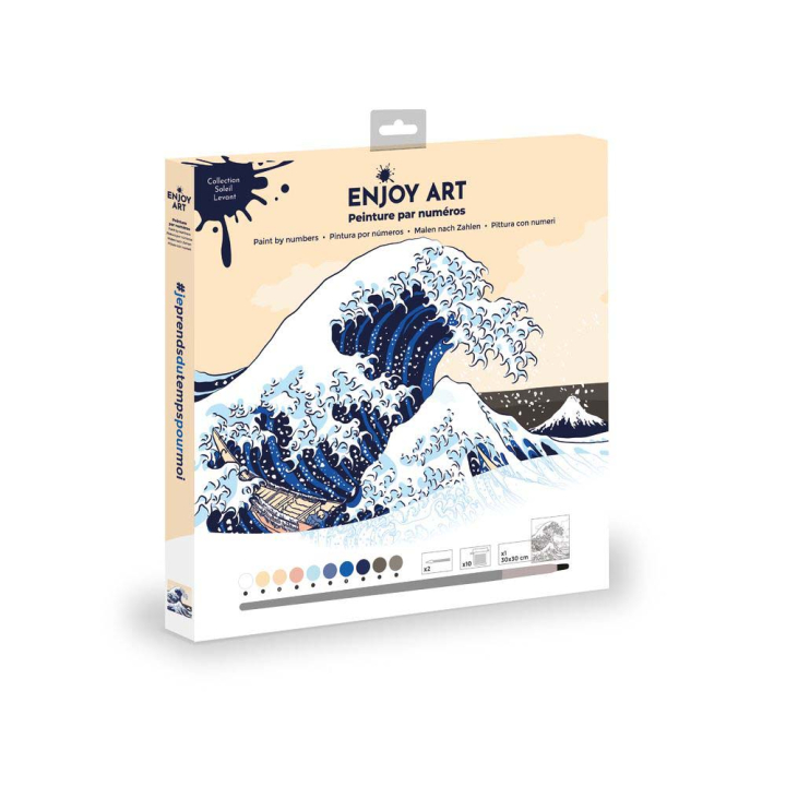 Peinture par numéro 30 x 30 cm La Vague d'Hokusai - Oz International - Rougier et Plé
