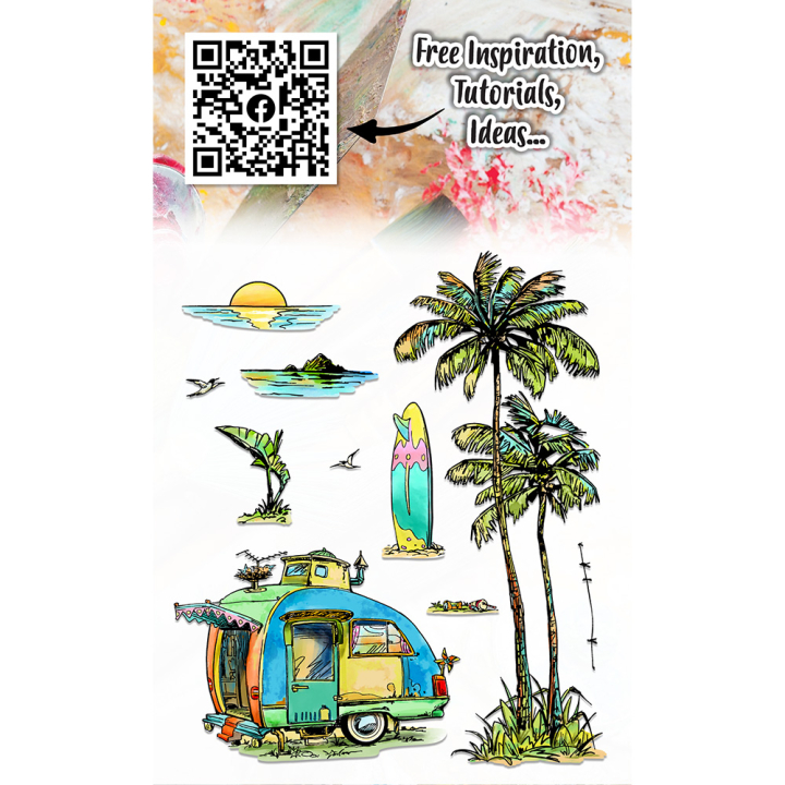 Tampons transparents N°1183 Caravan Palmeraie - AALL & CREATE - Rougier et Plé
