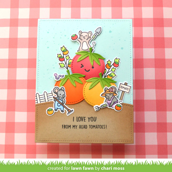 Matrices de découpe Dies Légumes du jardin - Lawn Fawn - Rougier et Plé