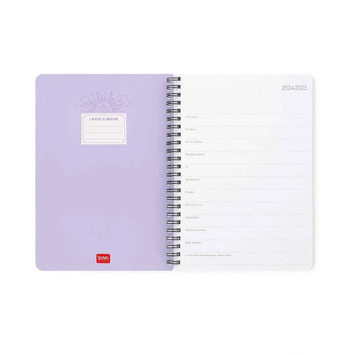 Agenda 2025 Semainier à spirale 15 x 21 cm Tarot - Legami - Rougier et Plé