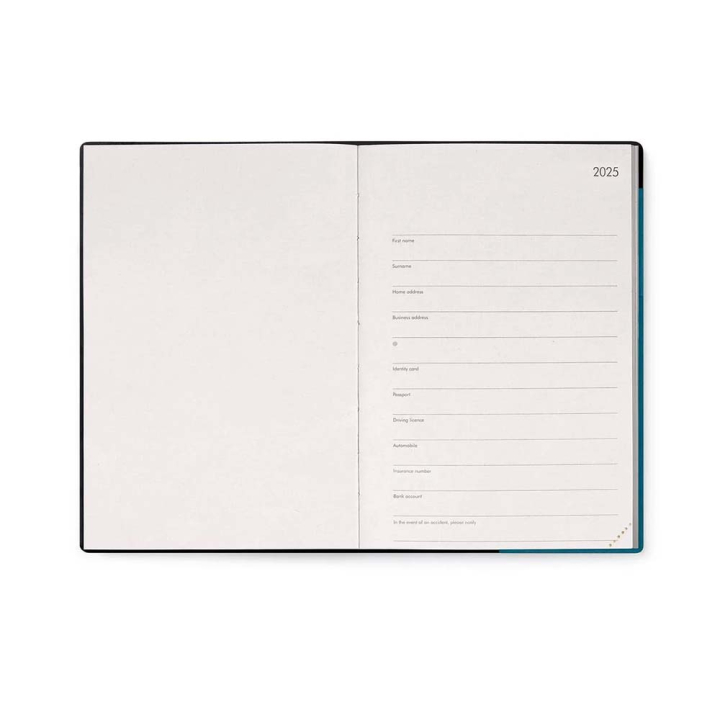 Agenda 2025 Semainier avec Notes 12 x 18 cm Teal Blue - Legami - Rougier et Plé
