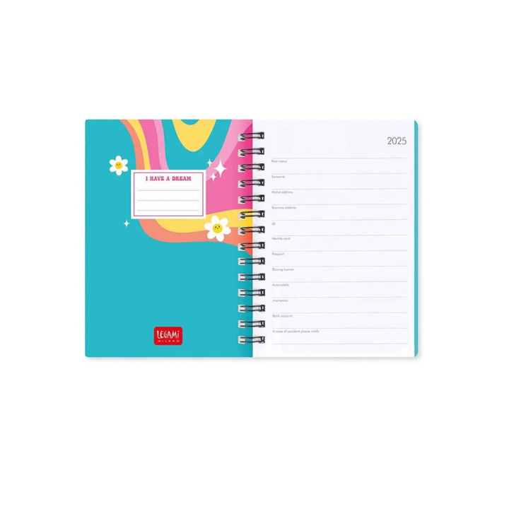Agenda 2025 Semainier à spirale 8,5 x 13 cm Daisy - Legami - Rougier et Plé