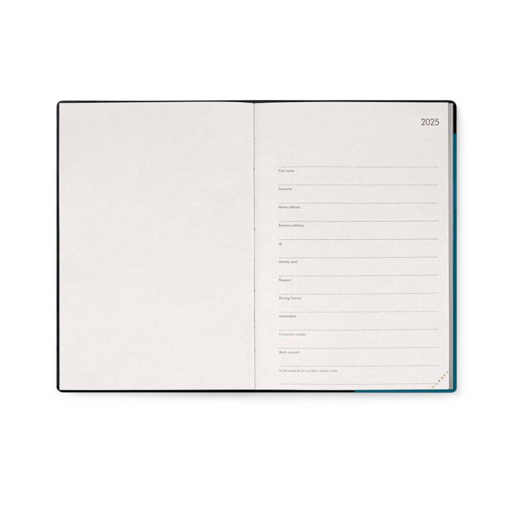 Agenda 2025 Semainier 12 x 18 cm Teal Blue - Legami - Rougier et Plé