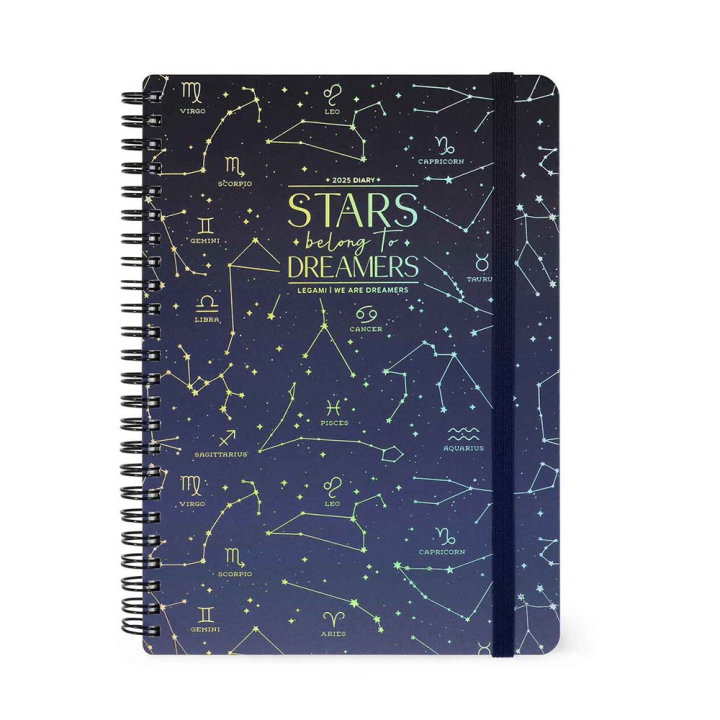 Agenda 2025 Semainier à spirale 15 x 21 cm Stars - Legami - Rougier et Plé