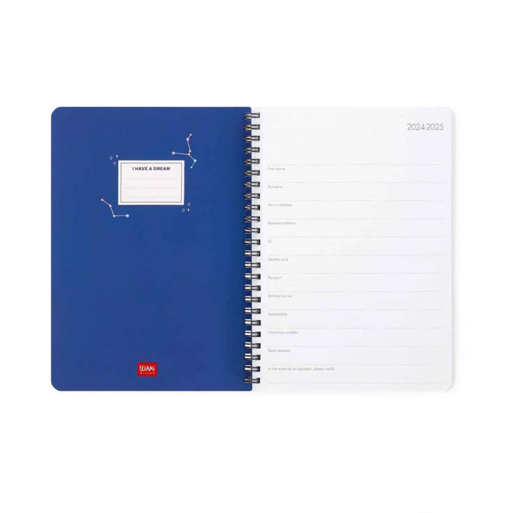 Agenda 2025 Semainier à spirale 15 x 21 cm Stars - Legami - Rougier et Plé