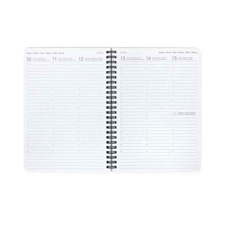 Agenda 2025 Semainier à spirale 15 x 21 cm Daisy - Legami - Rougier et Plé