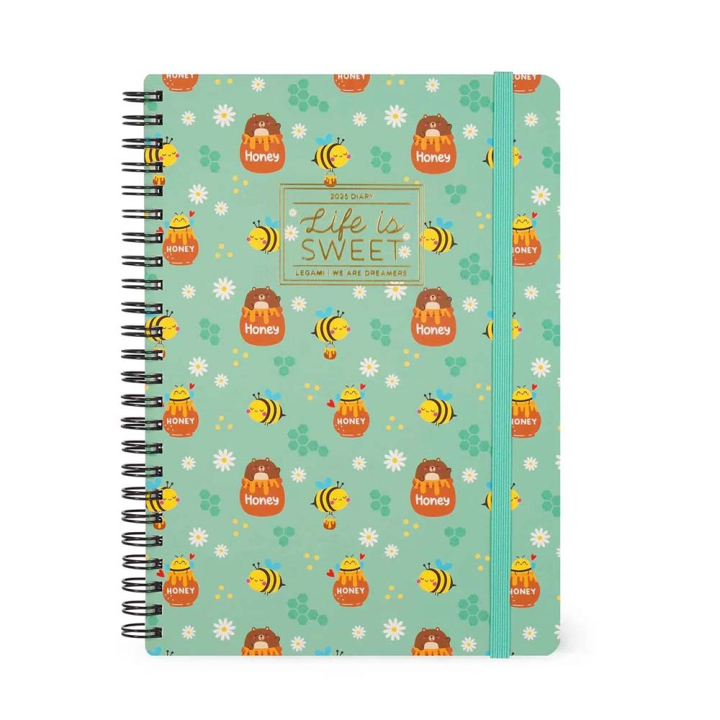 Agenda 2025 Semainier à spirale 15 x 21 cm Bee - Legami - Rougier et Plé
