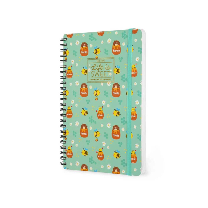 Agenda 2025 Semainier à spirale 15 x 21 cm Bee - Legami - Rougier et Plé