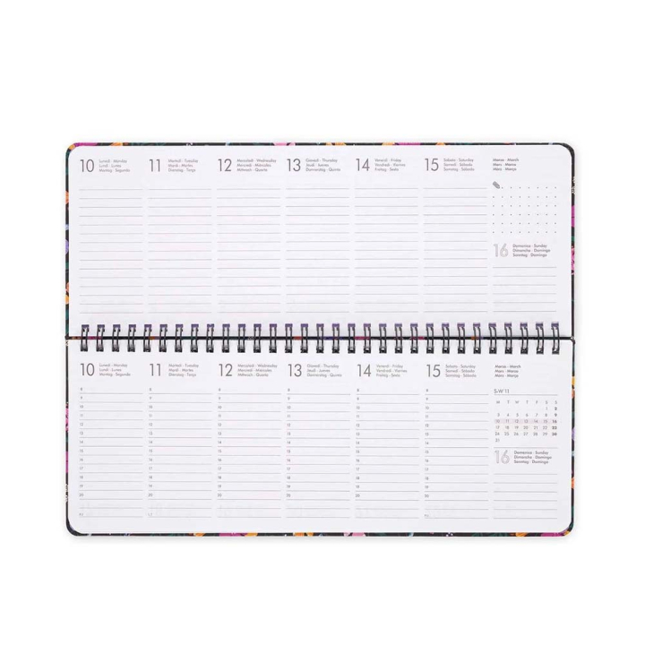 Planificateur de bureau 2025 - 27,2 x 10,2 cm Wild Flowers - Legami - Rougier et Plé