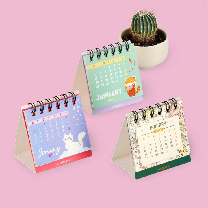 Mini-calendrier 2025 - 5,8 x 5,3 cm Travel - Legami - Rougier et Plé
